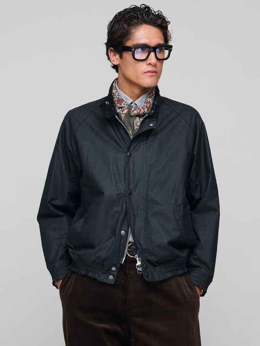 Blouson Transport Wax Jacket, Black