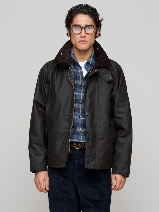 Transport OS Wax Jacket, Dark Brown