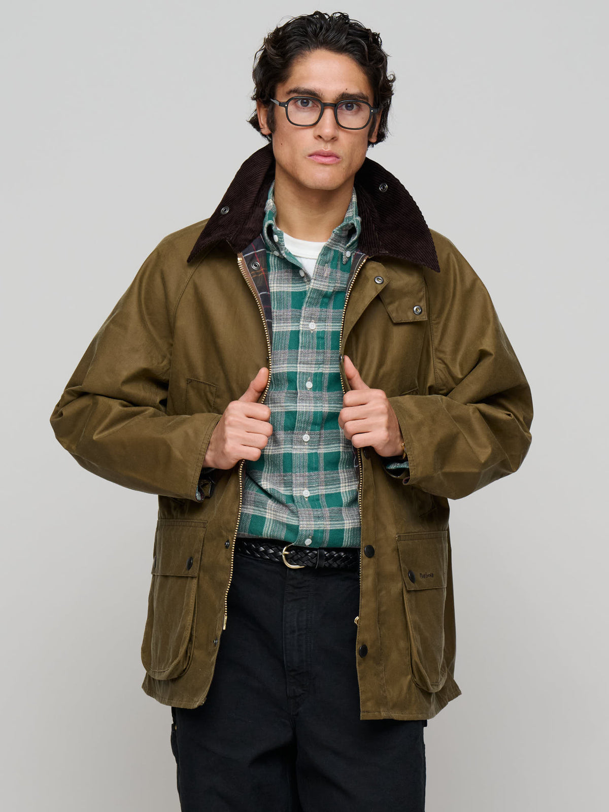 Oversize Bedale Wax Jacket, Sand