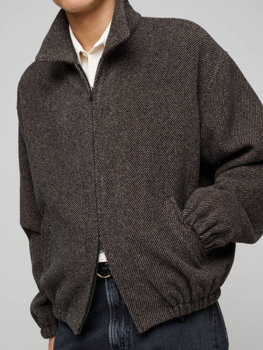 Driving Jacket Wool, Brown/Black