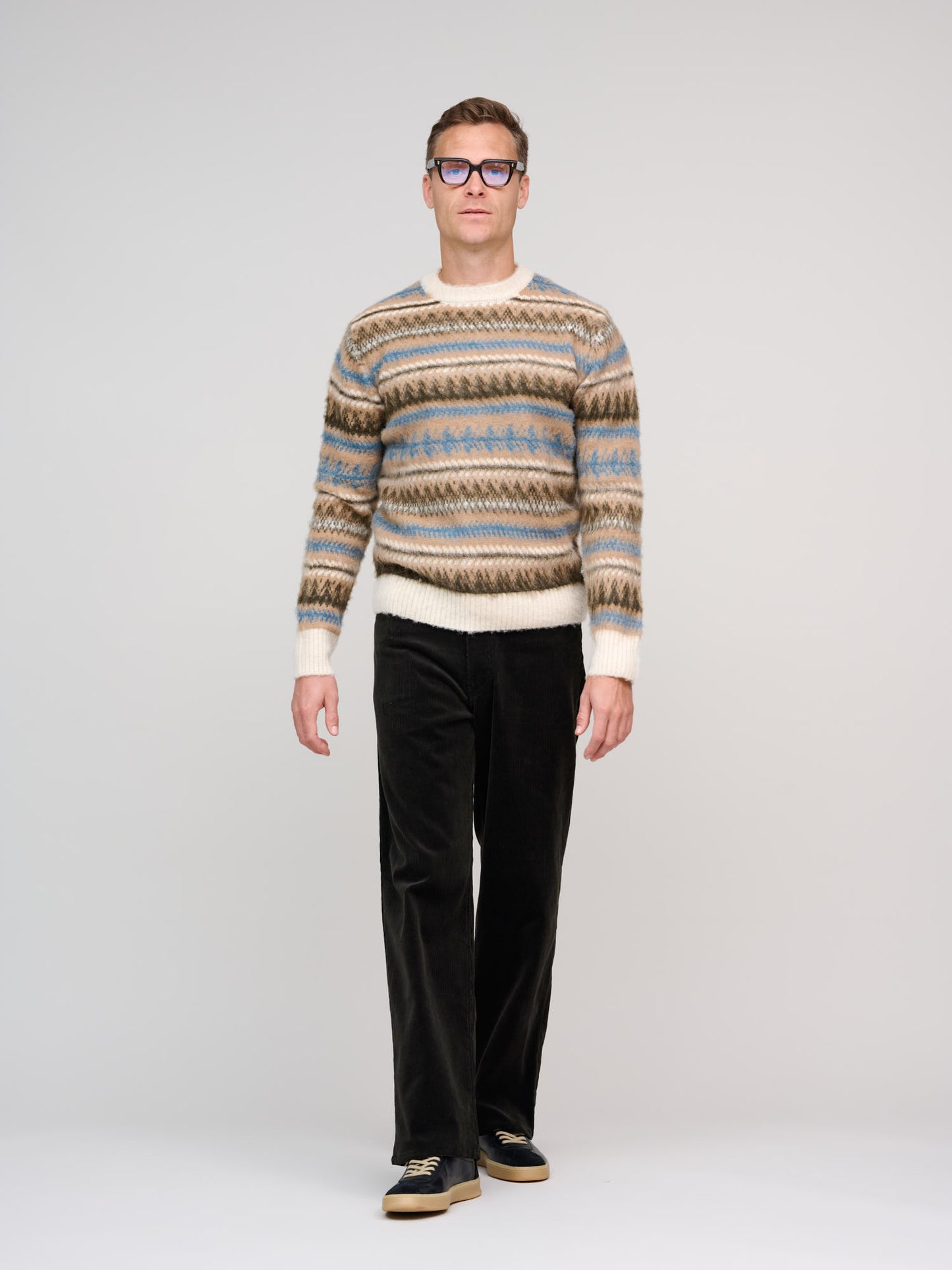 Fairisle Crew, Beige