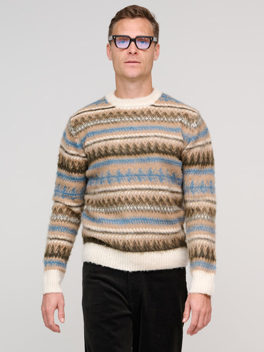 Fairisle Crew, Beige