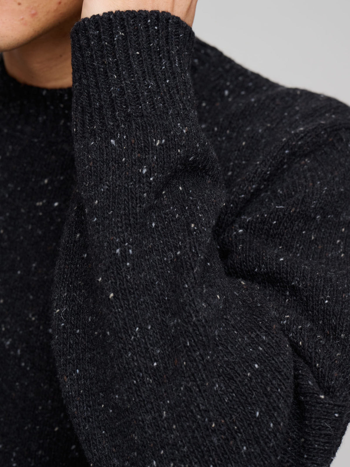 Donegal Crew Neck, Dark Grey