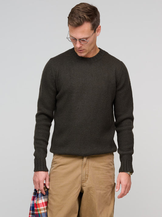 Crew Neck Sweater, Khaki