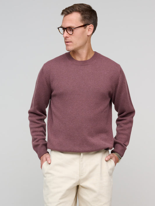 Pure Cashmere Crew, Dusty Grape