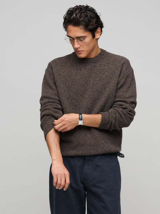 Easy Crew Melange - Lambswool, Brown & Grey