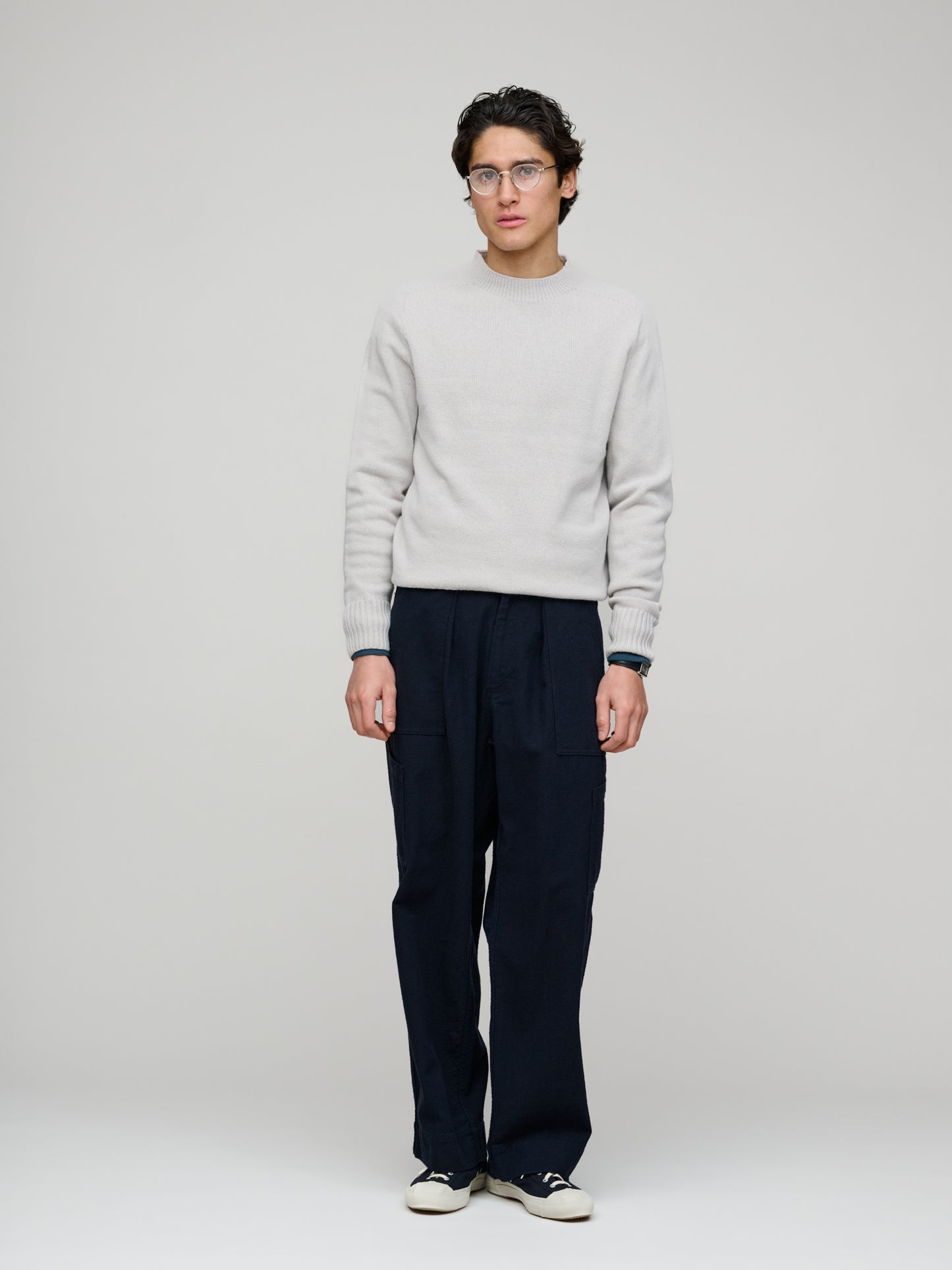 Seamless Crew Neck Soft Merino, Cloud