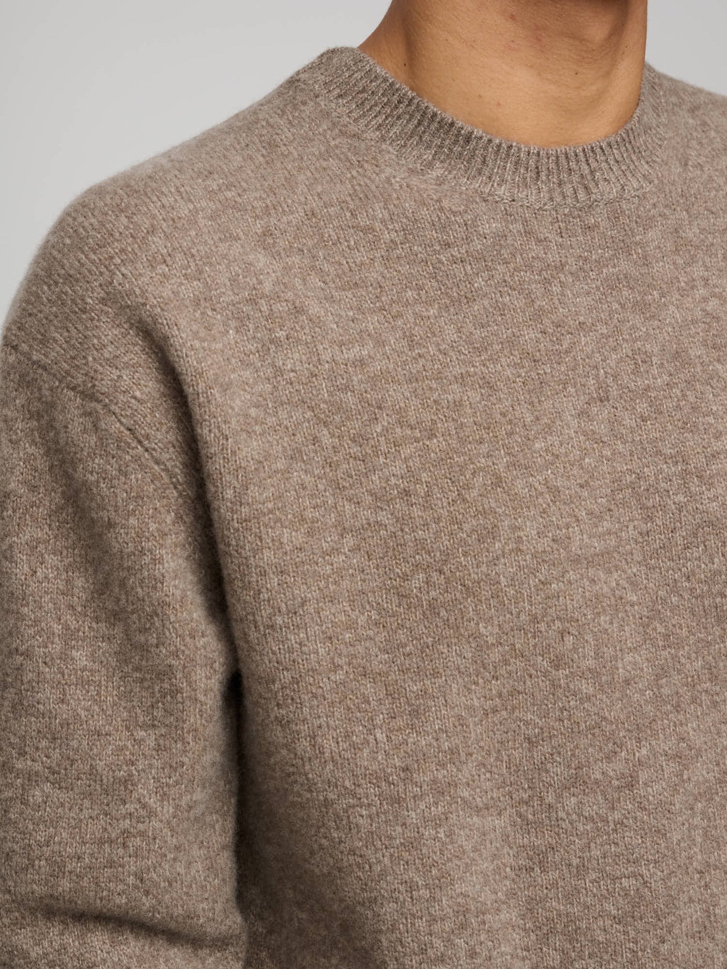 Easy Crew Melange - Lambswool, Beige & Brown