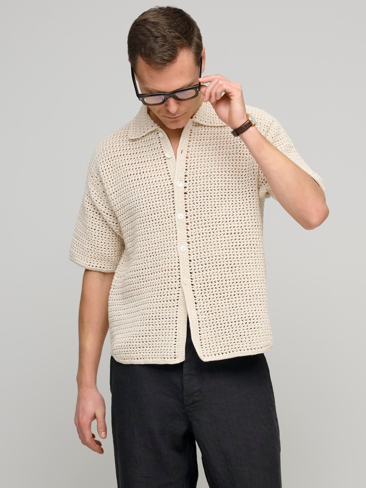 AURALEE Off-White Viyella Shirt