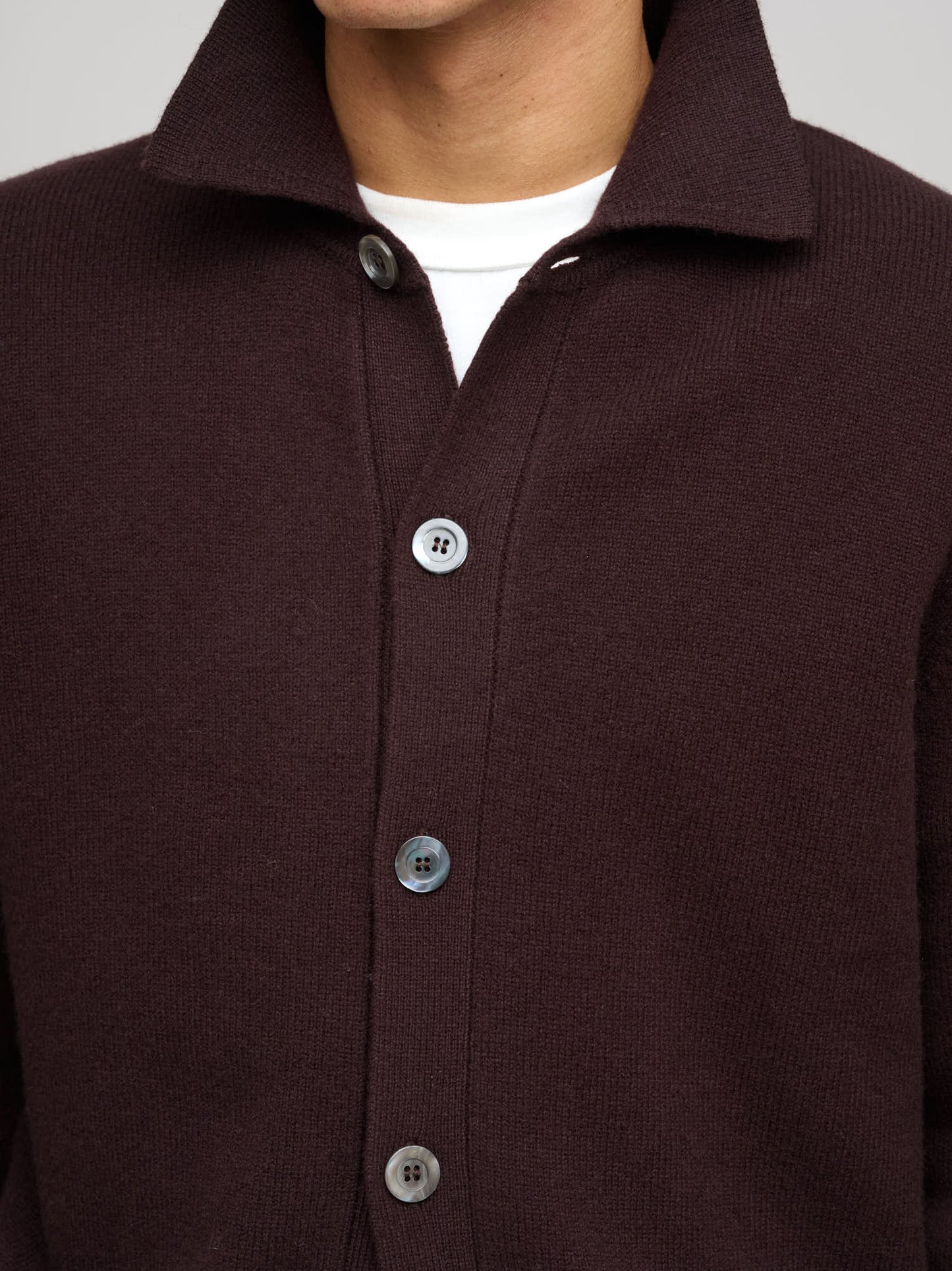 Polo Cardigan, Dark Brown