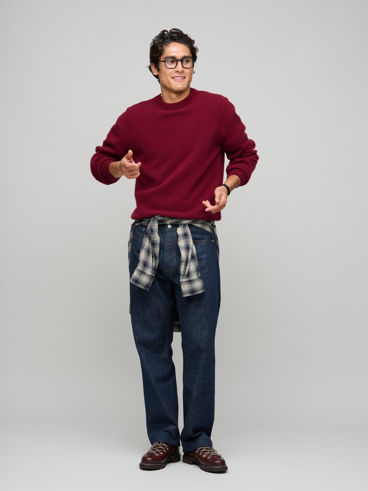 Easy Crew - Cashmere/Lambswool, Warm Red