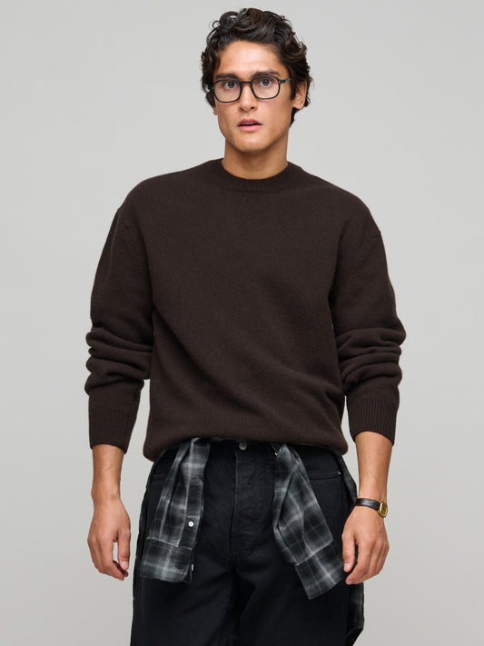Easy Crew - Cashmere/Lambswool, Dark Brown