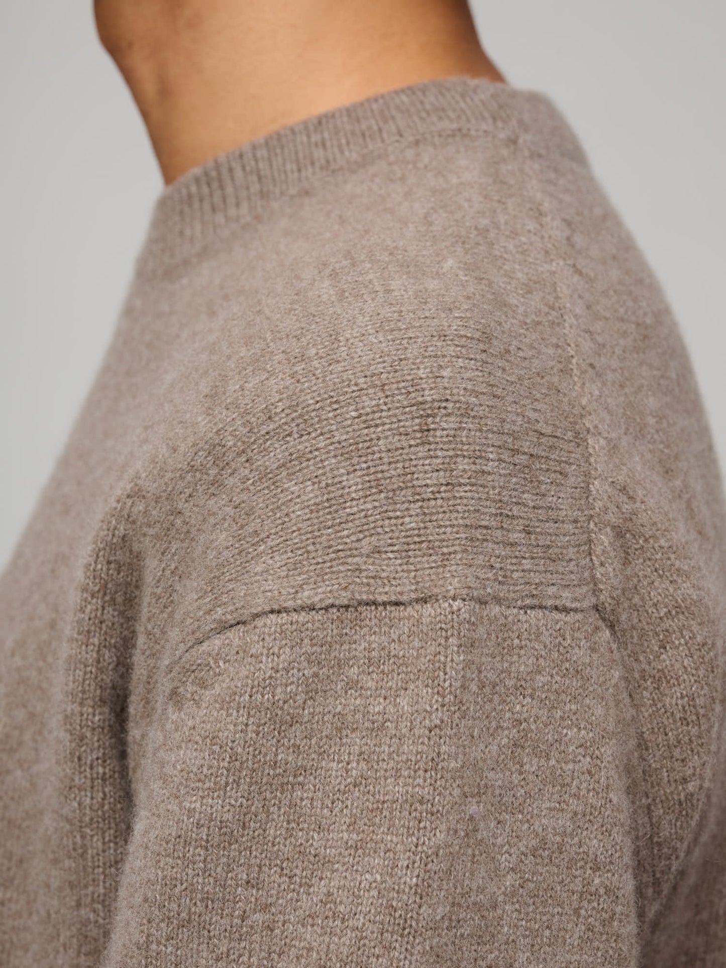 Easy Crew - Cashmere/Lambswool, Light Brown