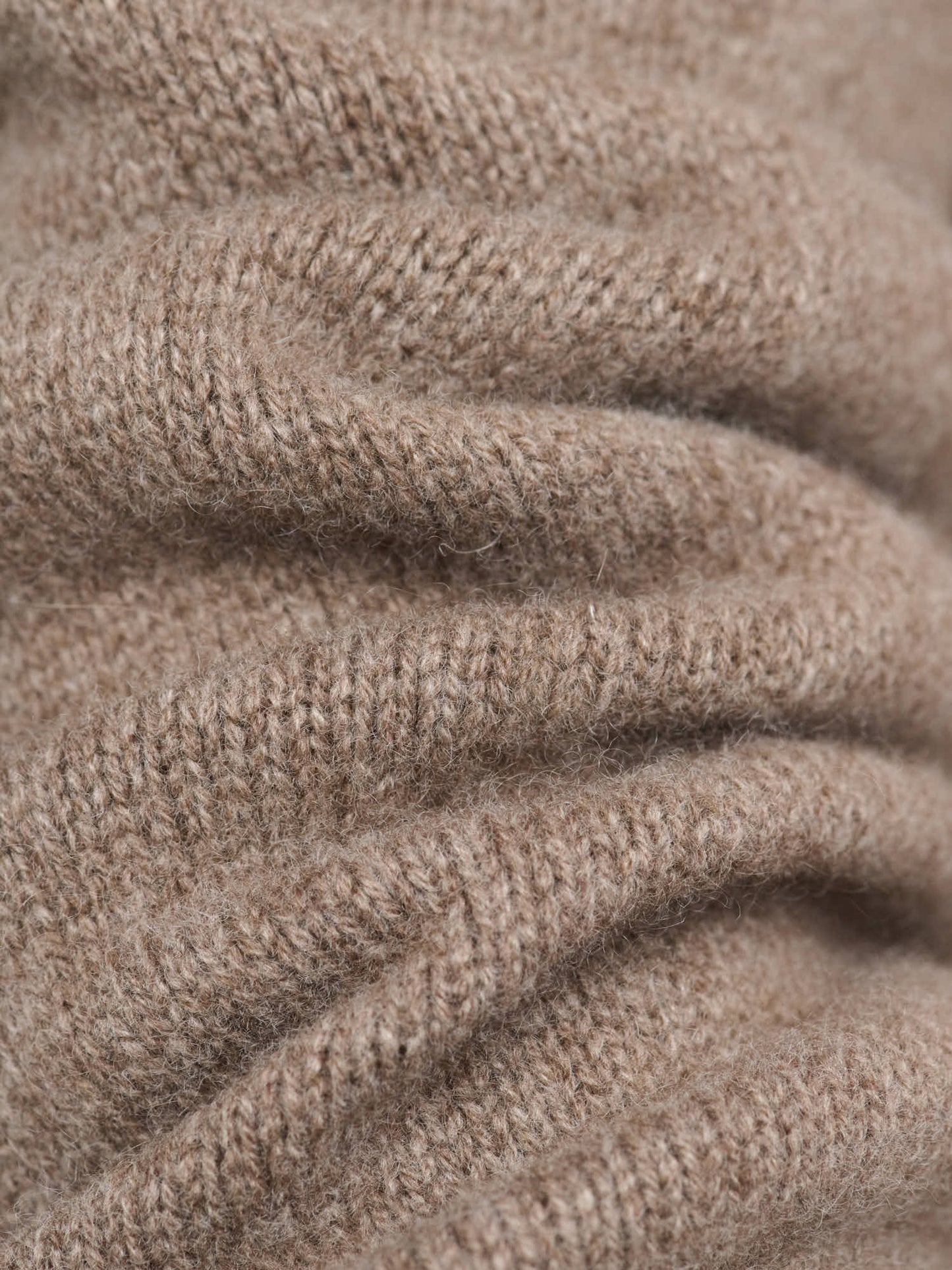 Easy Crew - Cashmere/Lambswool, Light Brown