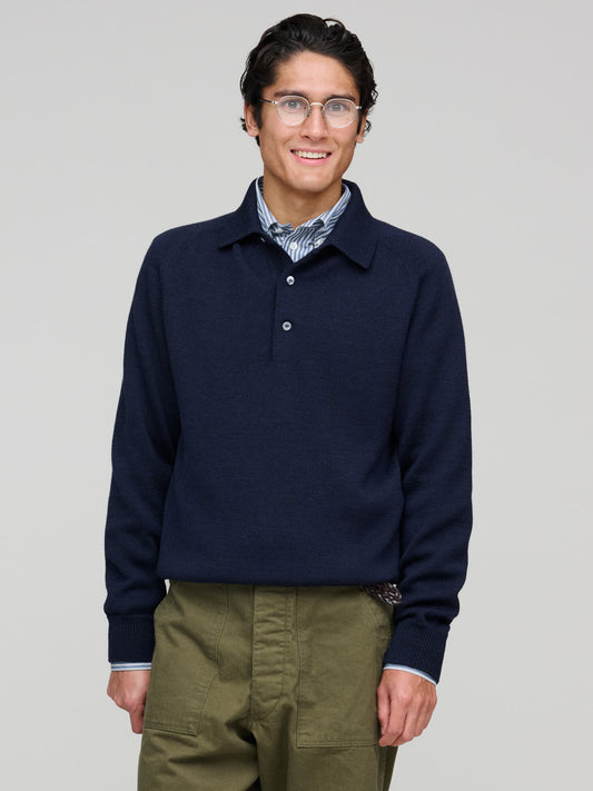 Merino Polo, Navy