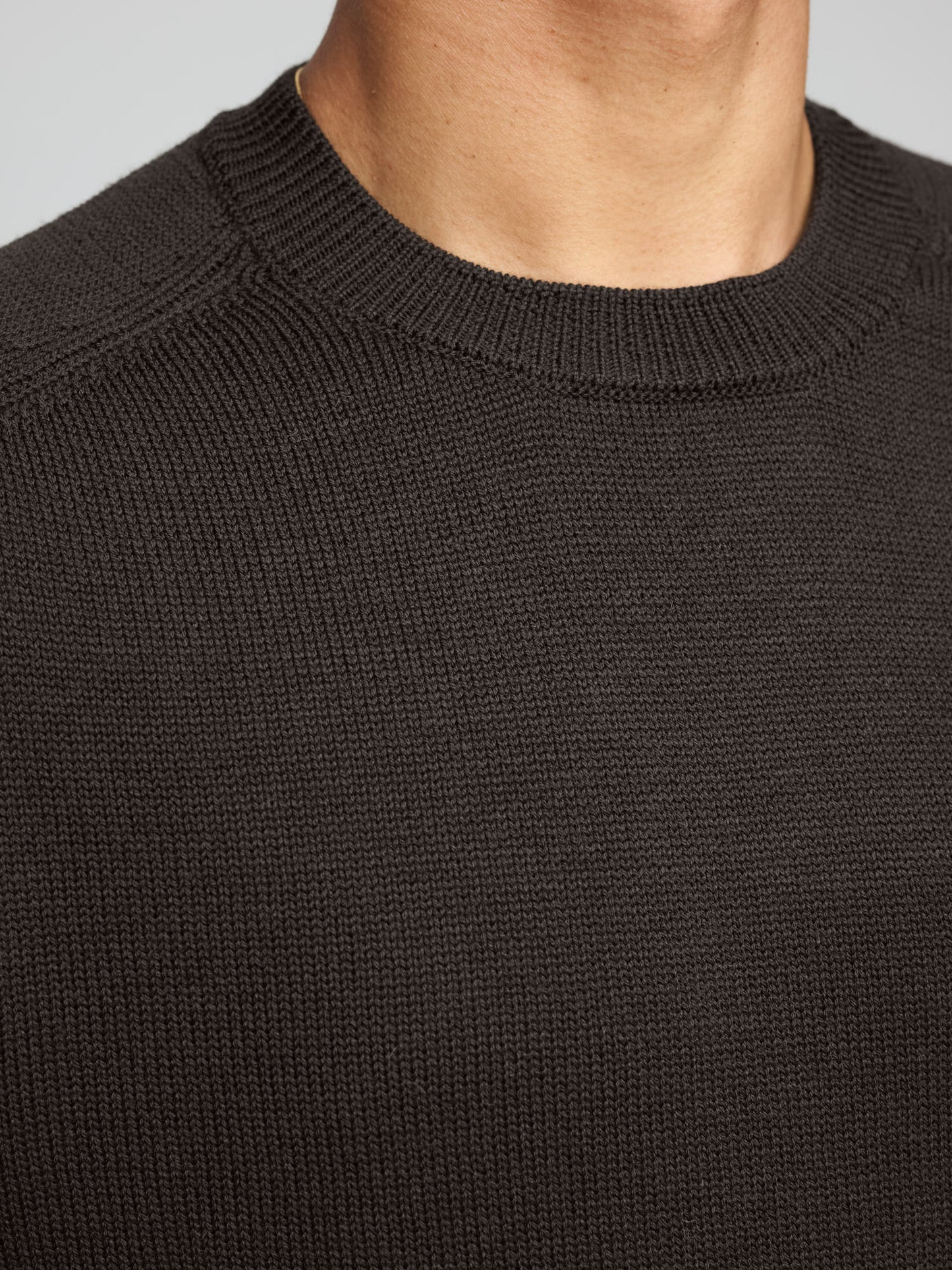 Merino Crew, Dark Brown