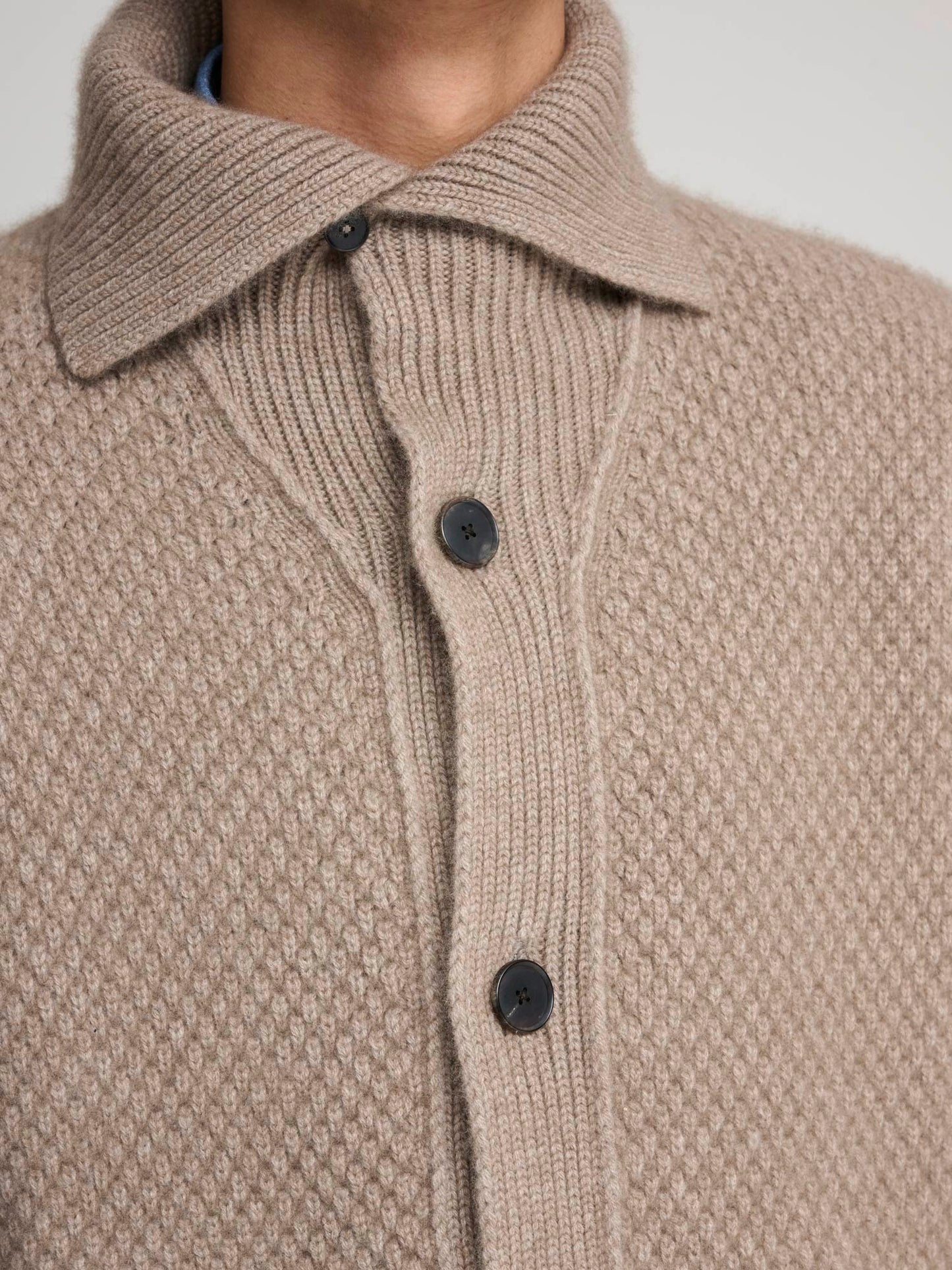 Baby Cashmere Knit Cardigan, Natural Brown