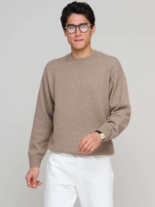 Baby Cashmere Knit P/O, Natural Brown