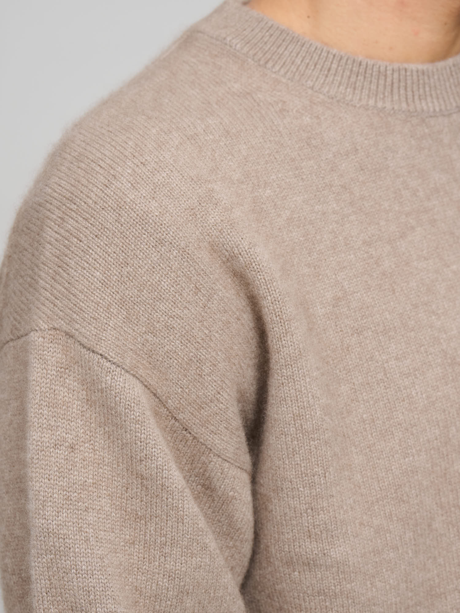 Baby Cashmere Knit P/O, Natural Brown – Goods