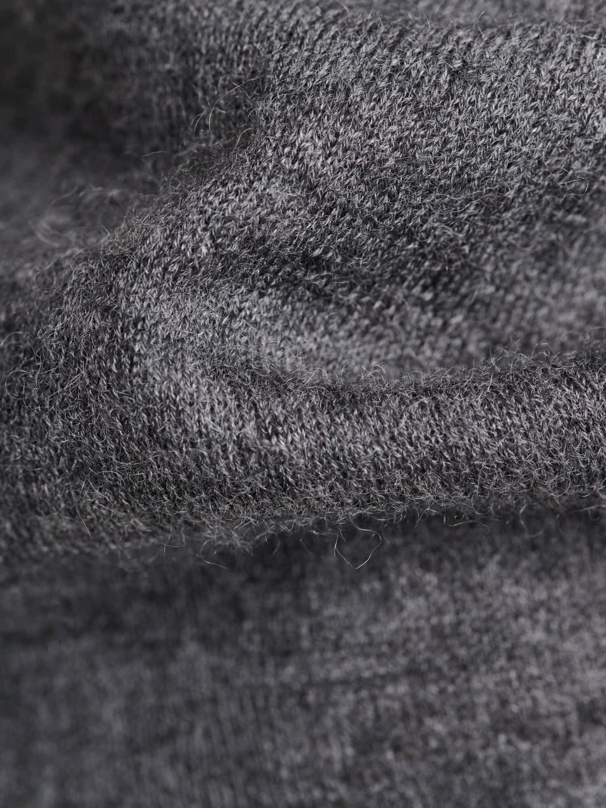 High Gauge Soft Cashmere Knit P/O, Charcoal