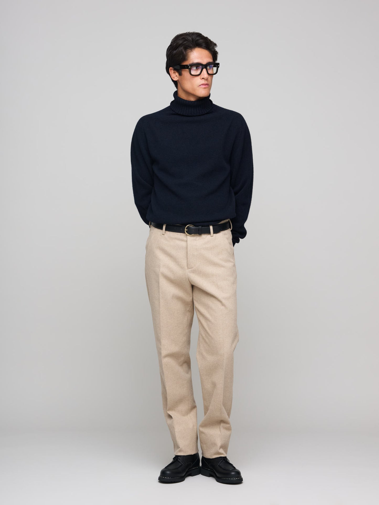 Roll Neck Sweater, Dark Navy