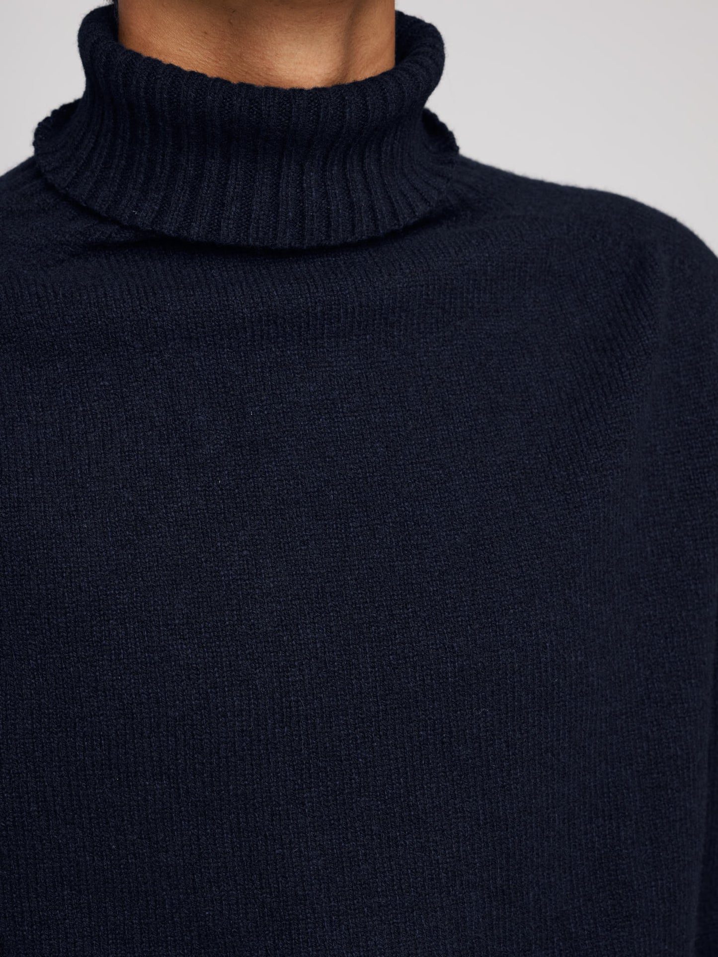 Roll Neck Sweater, Dark Navy