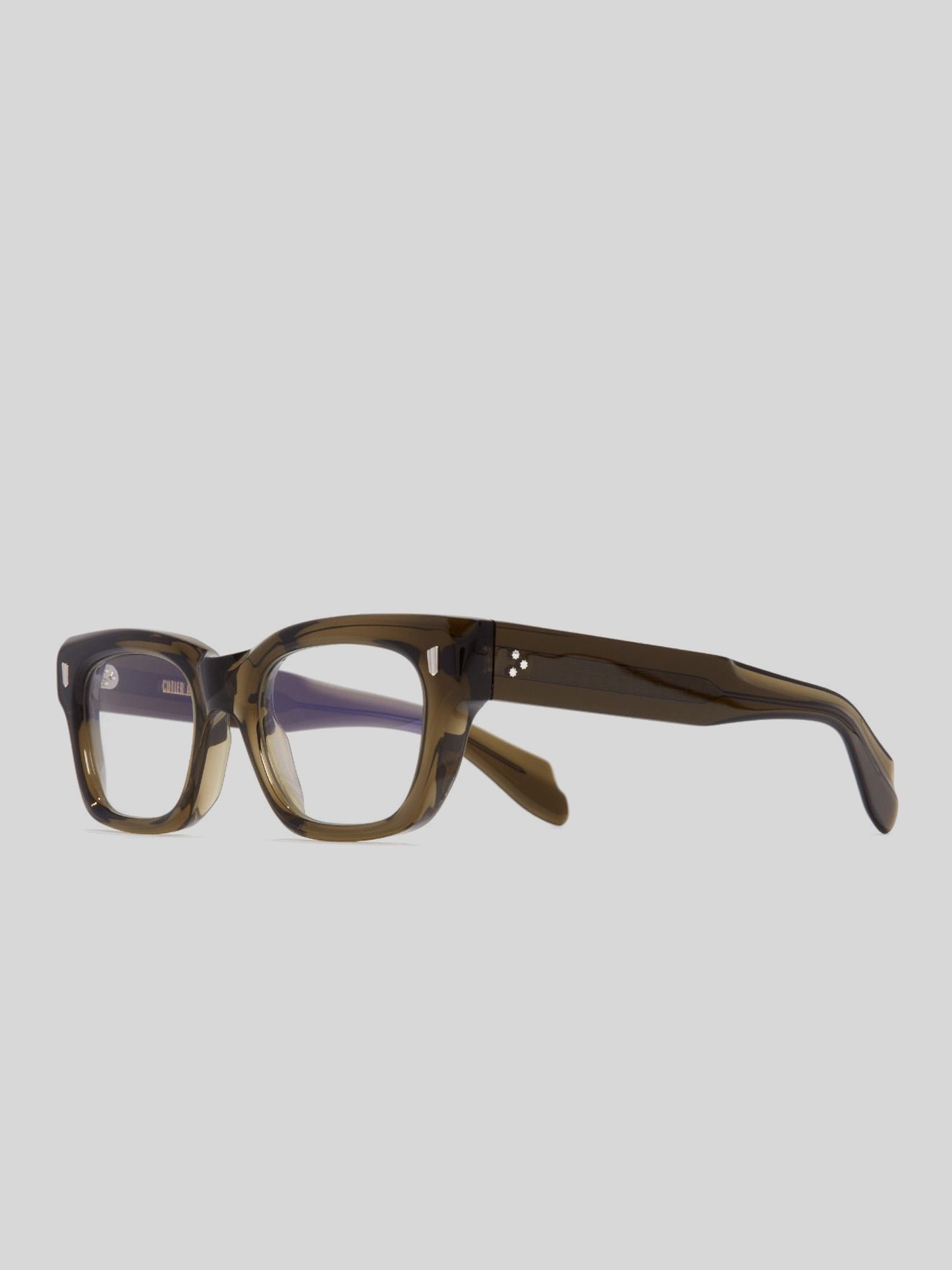 Optical Rectangle Glasses, Olive