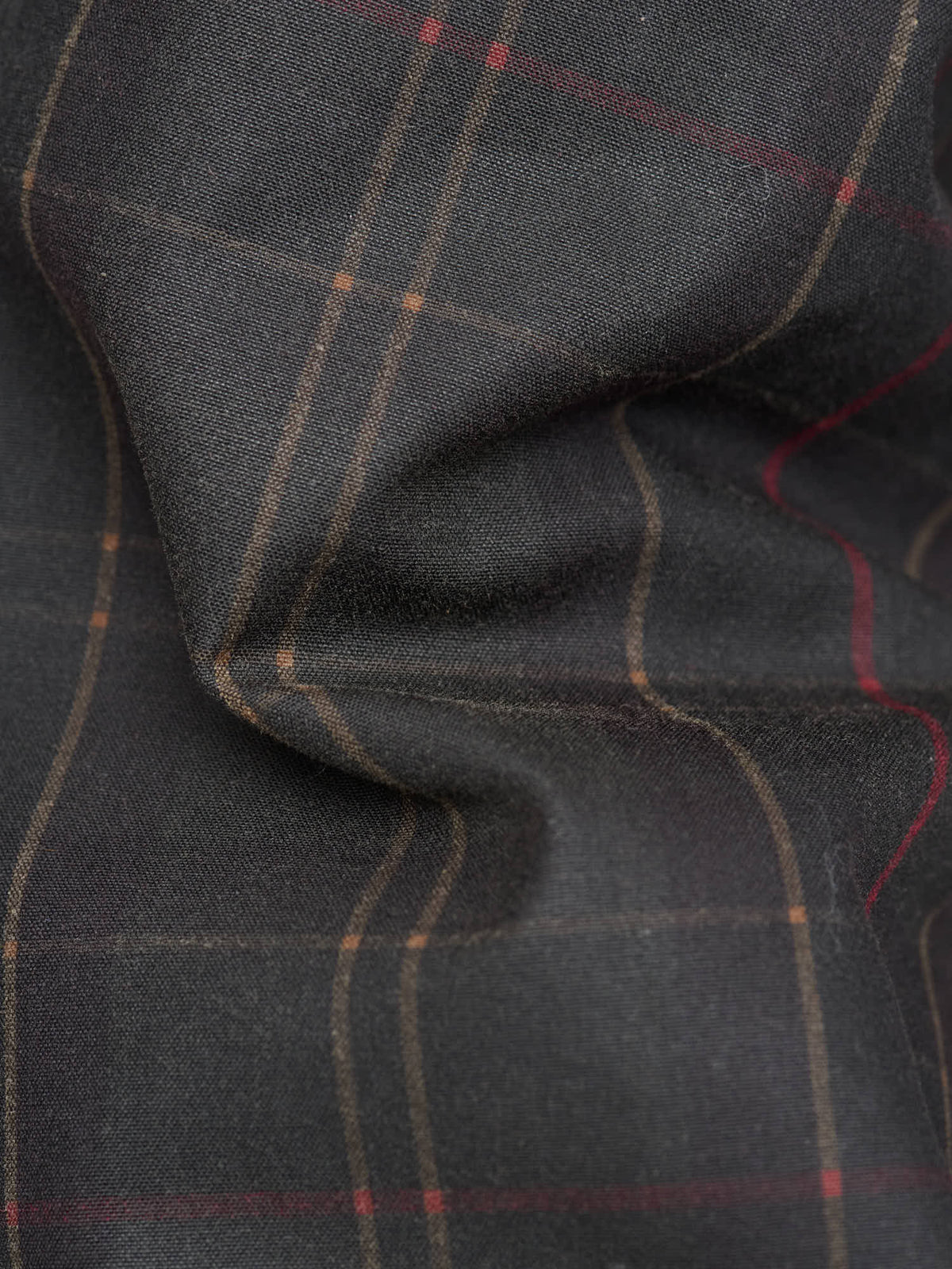 Tartan Oversized Bedale Wax Jacket, Olive