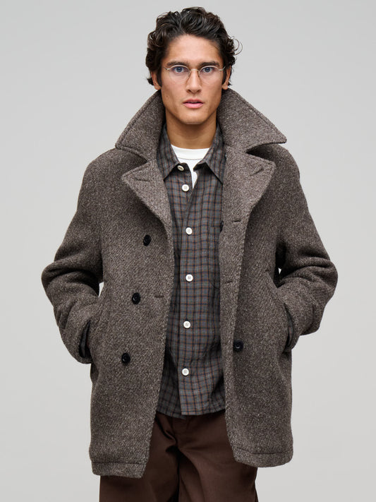 Balwen Peacoat Undyed Wool, Loam
