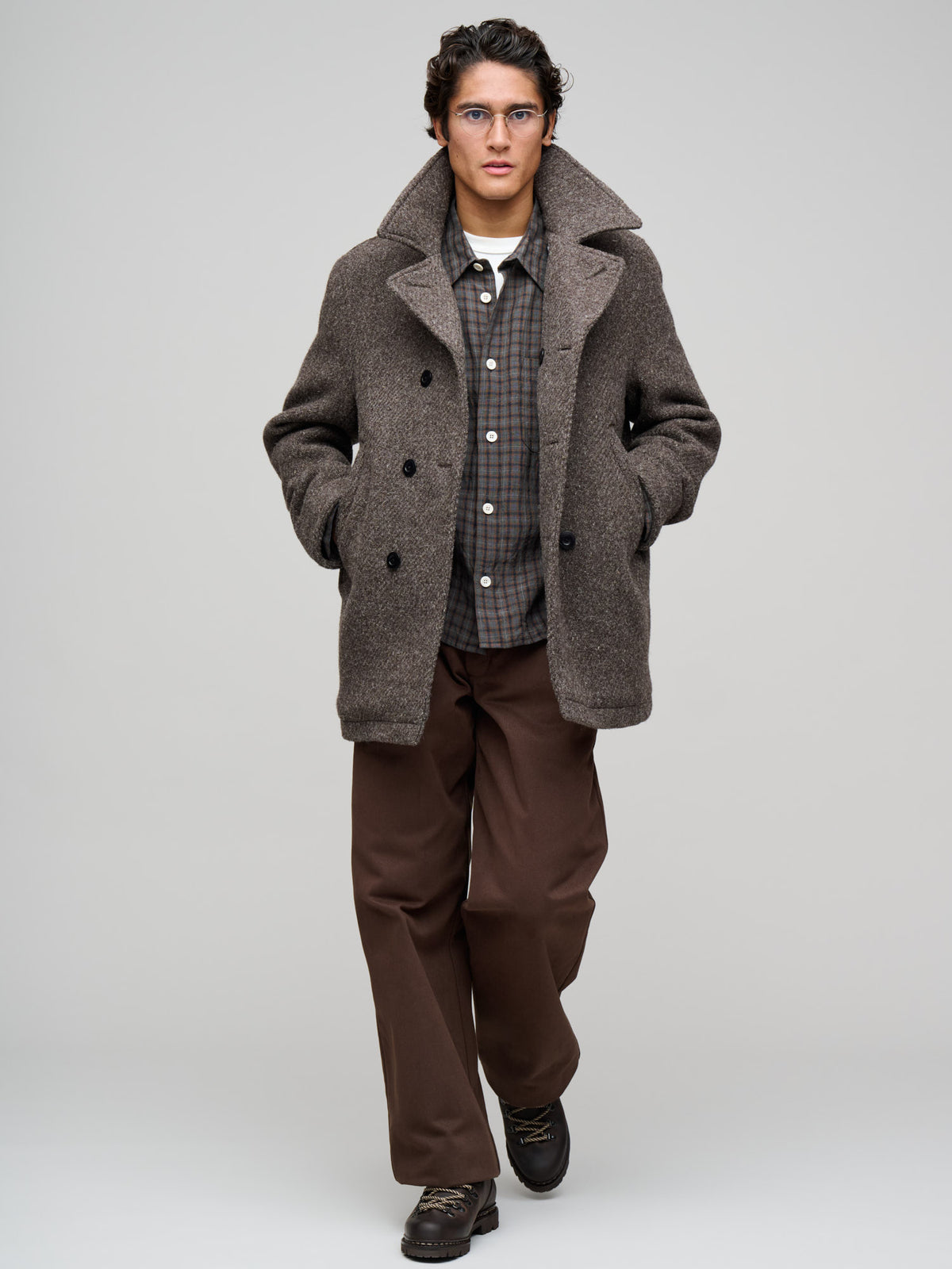 Balwen Peacoat Undyed Wool, Loam