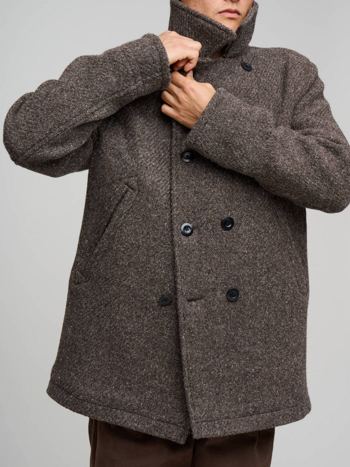 Balwen Peacoat Undyed Wool, Loam