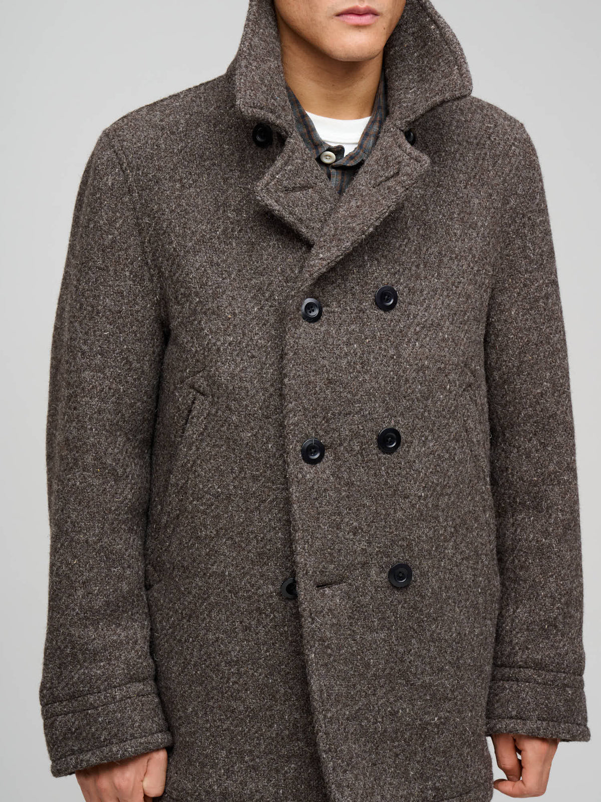Balwen Peacoat Undyed Wool, Loam