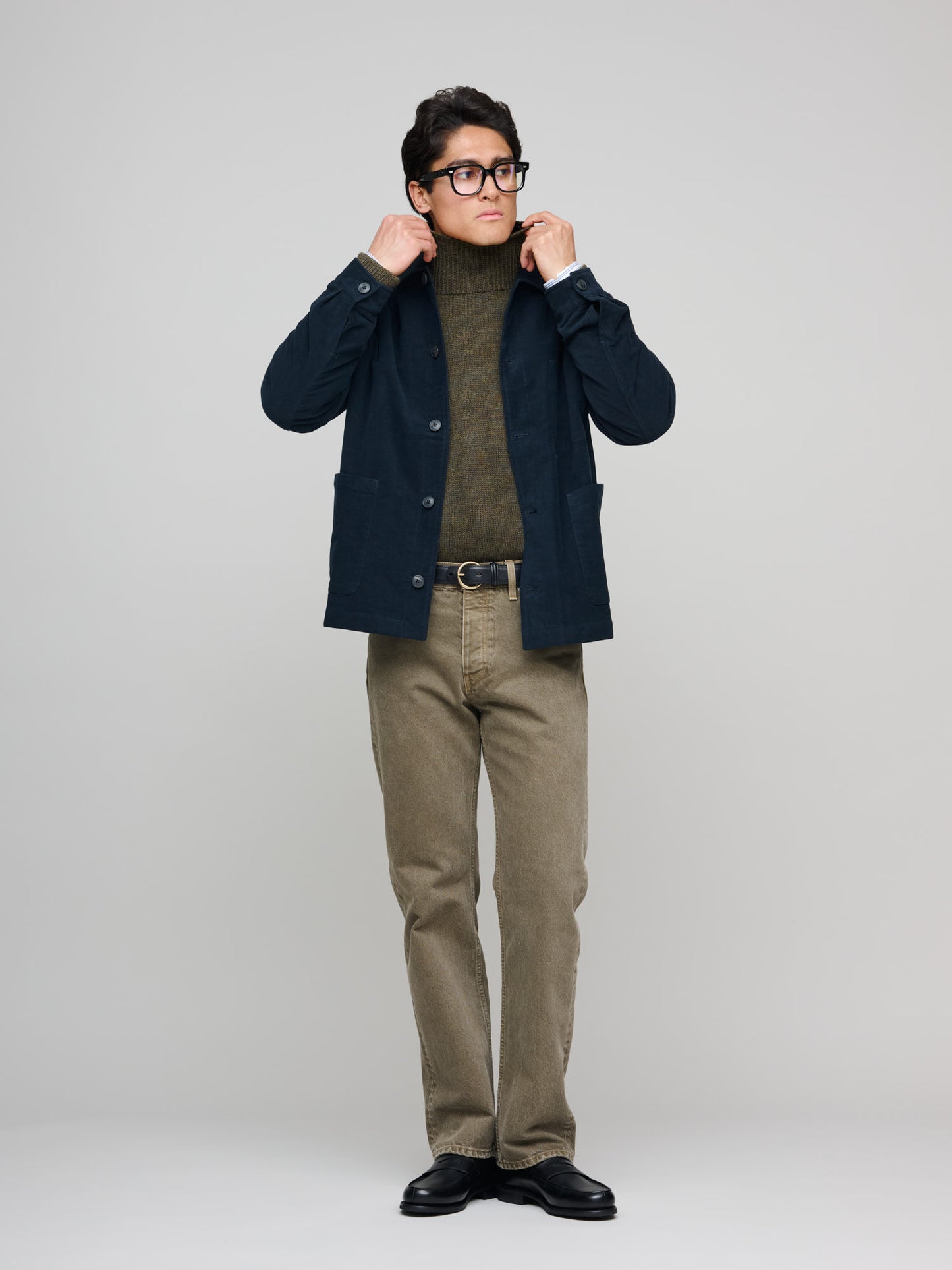 Moleskin Twin Pocket Jacket, Navy