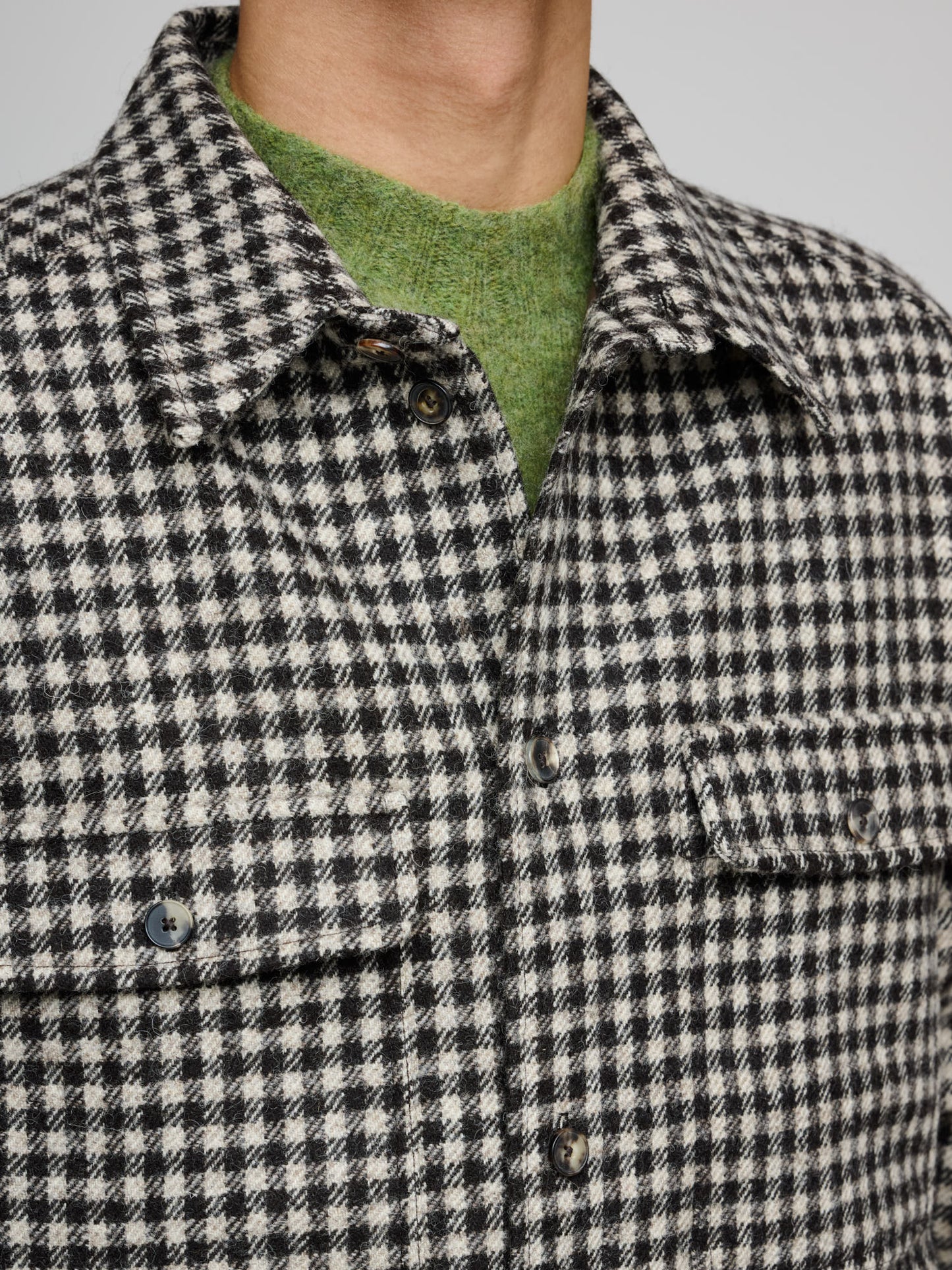 Sonsie Tweed Overshirt, Undyed Check