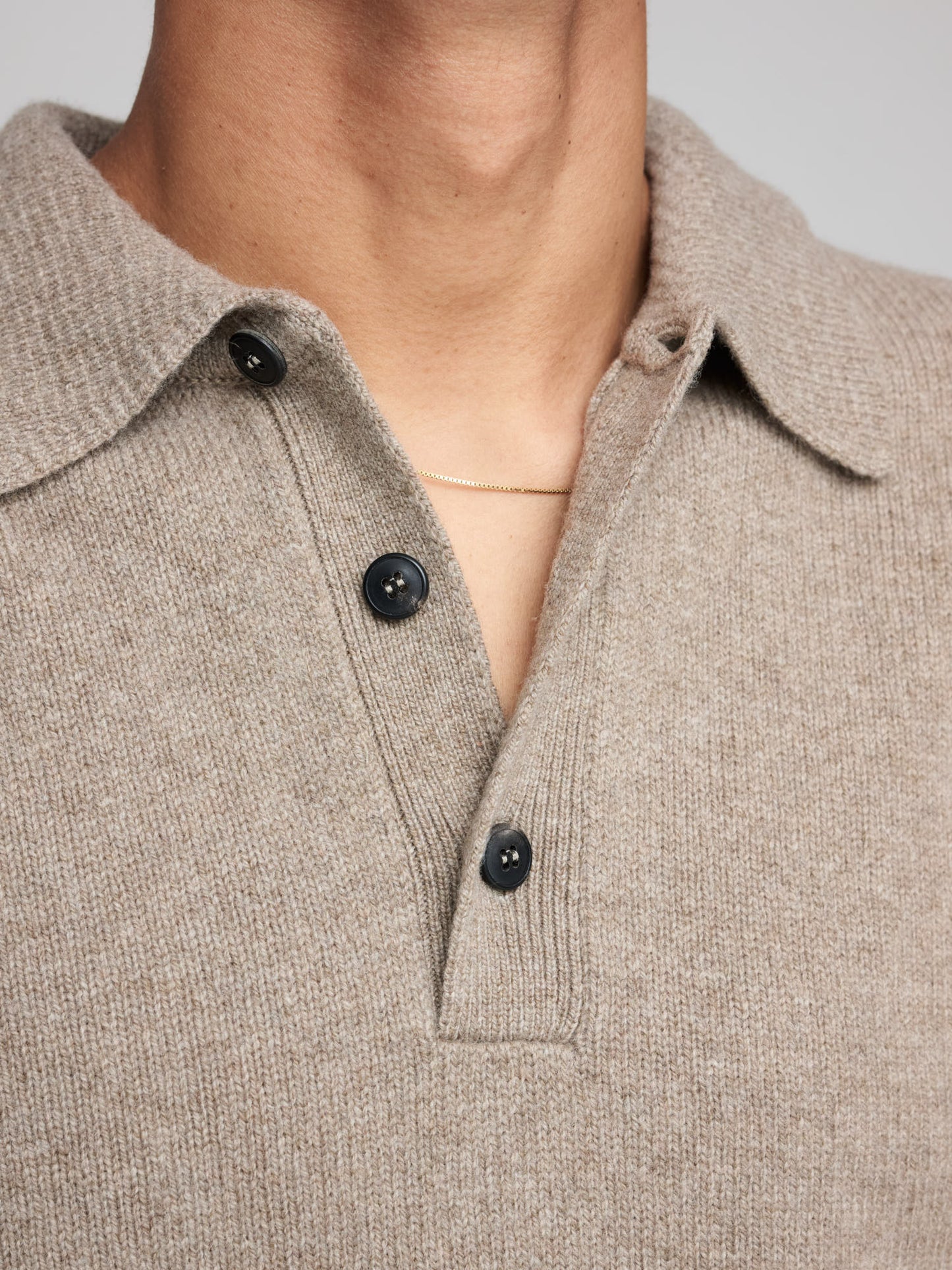 Lambswool Polo Shirt, Sandstone