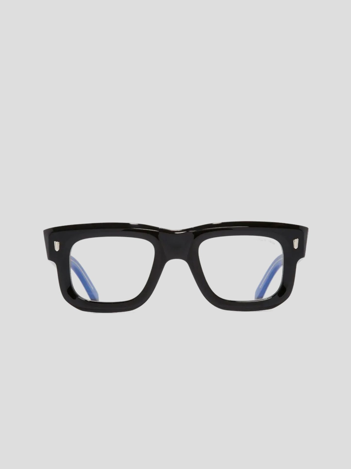 Square Optical Glasses, Black on Yellow