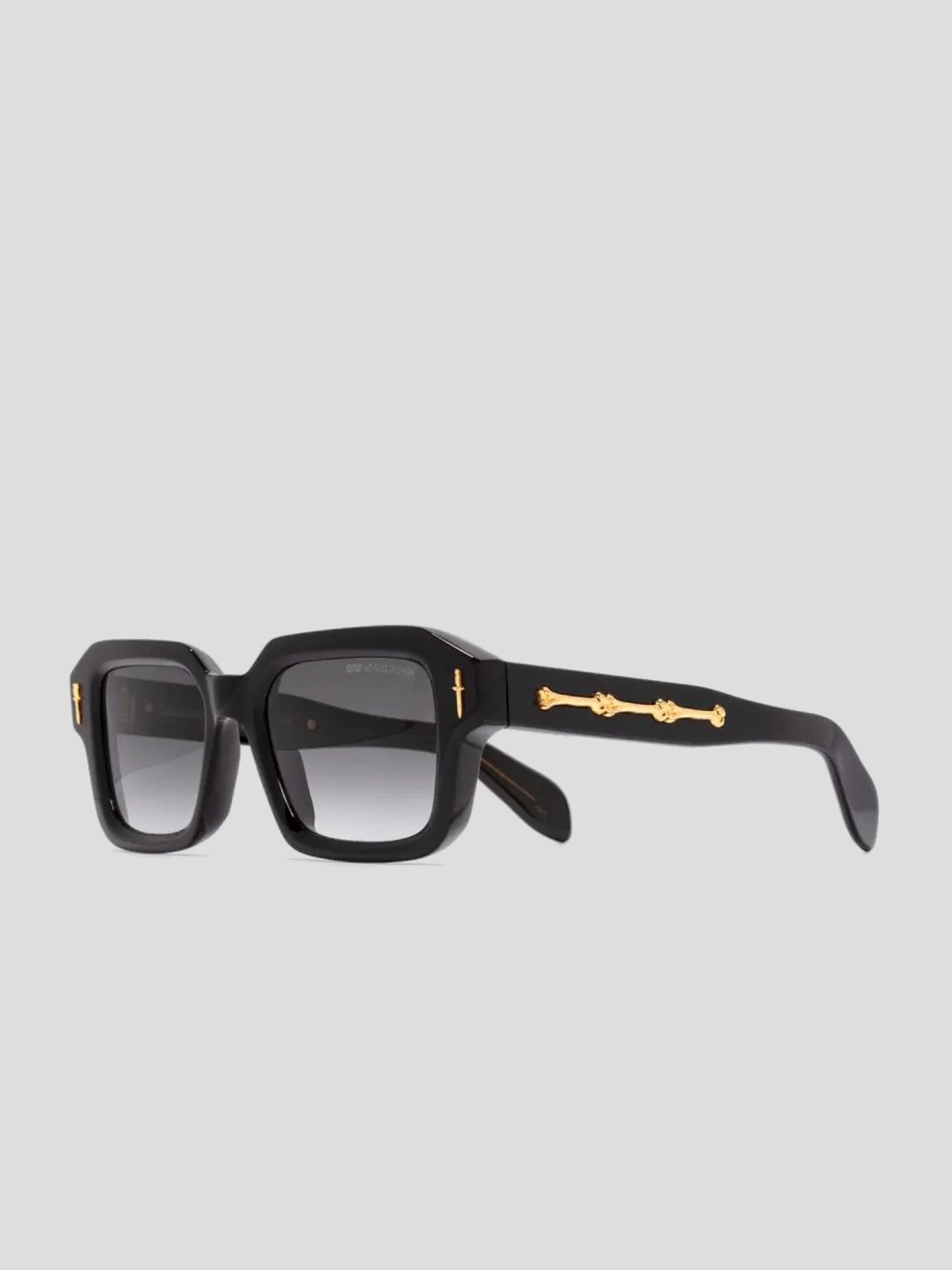The Great Frog Frog Bones Link Limited Edition Rectangle Sunglasses, Black Gold