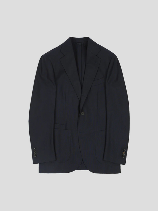 Tropical Wool Tailored Jacket, Navy