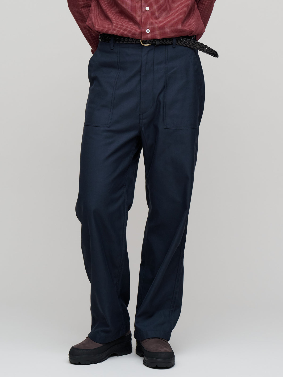 Wide Baker Pants, Navy