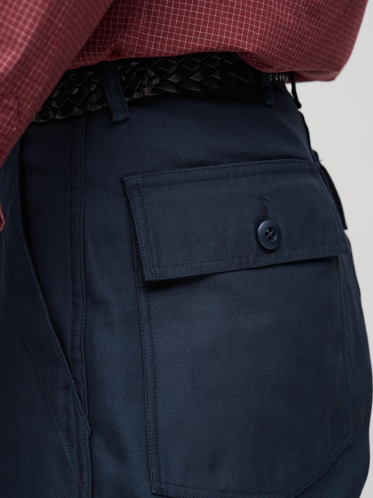 Wide Baker Pants, Navy