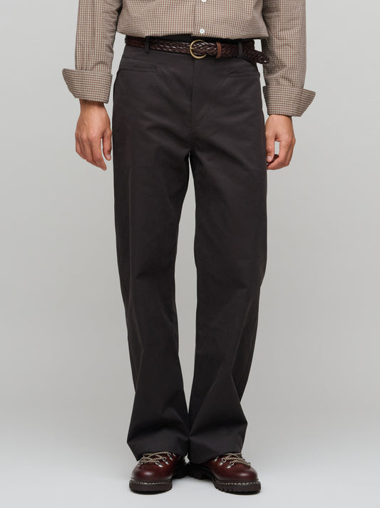 Gardian Trousers Soft Cotton Twill, Chocolate
