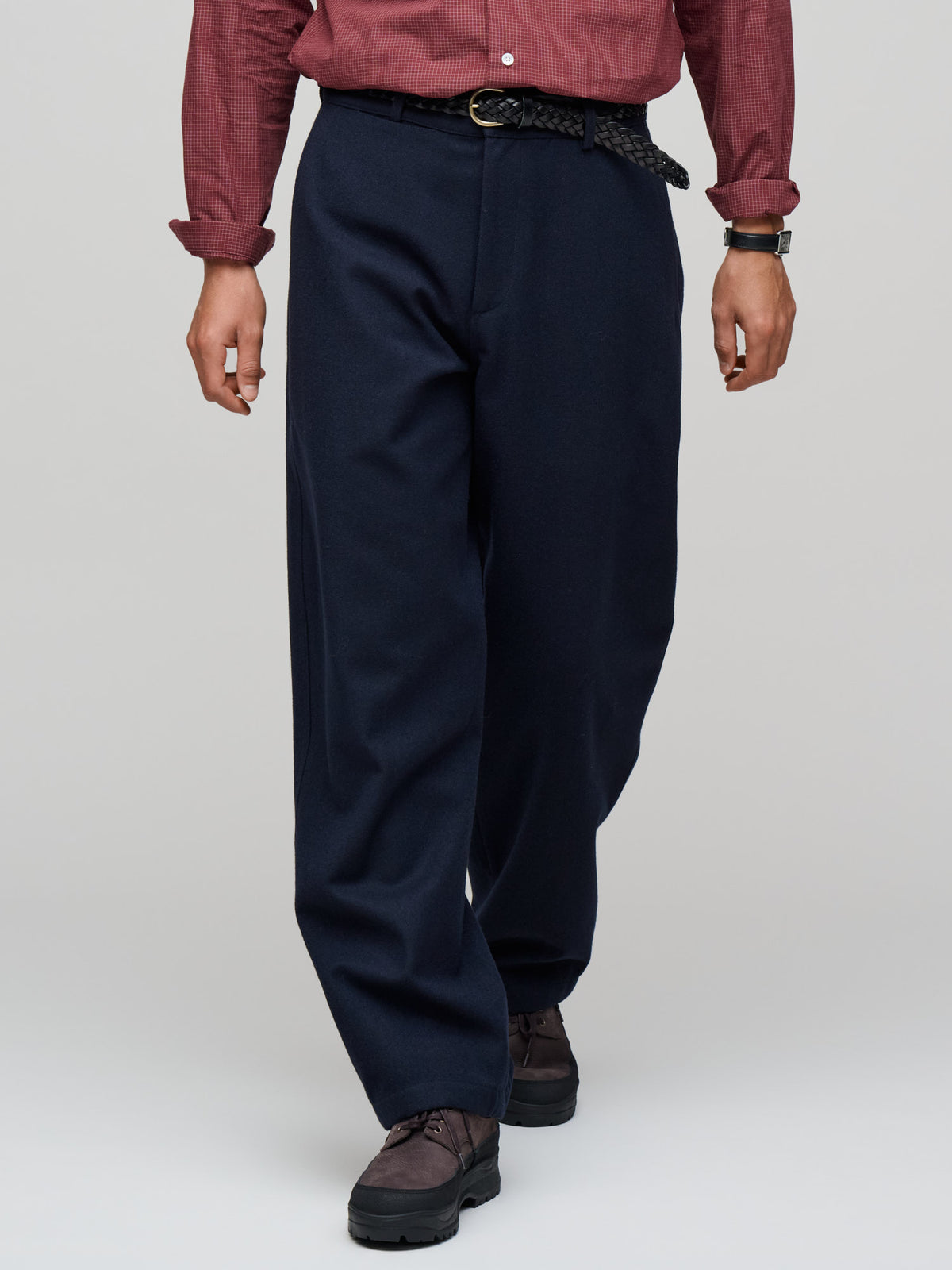 Balloon Trouser Water Repellent Wool, Navy