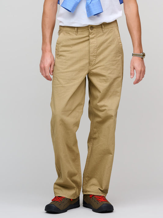 Wide Fit French Work Pants, Khaki