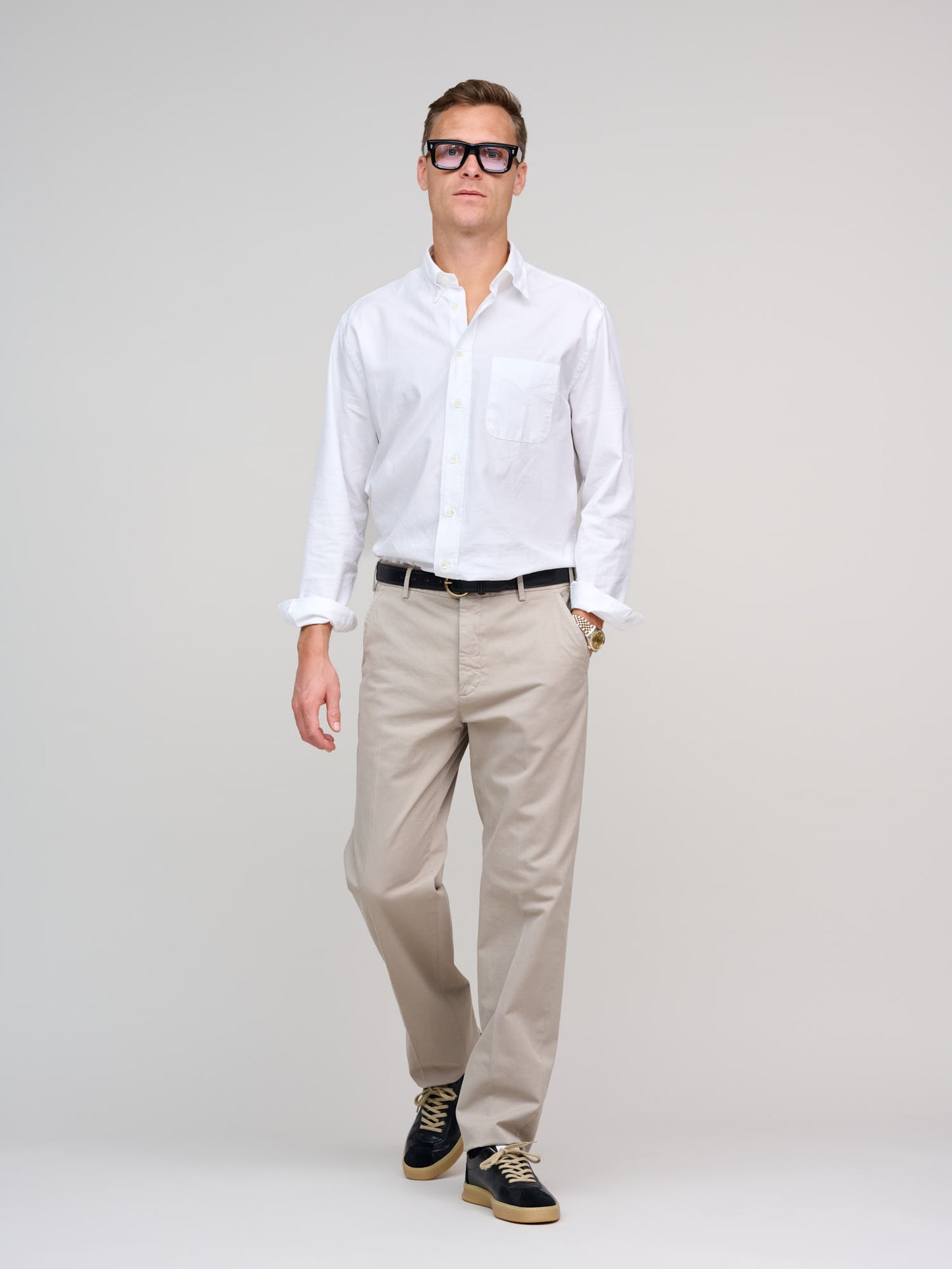 Model 8 Cotton Trousers, Beige