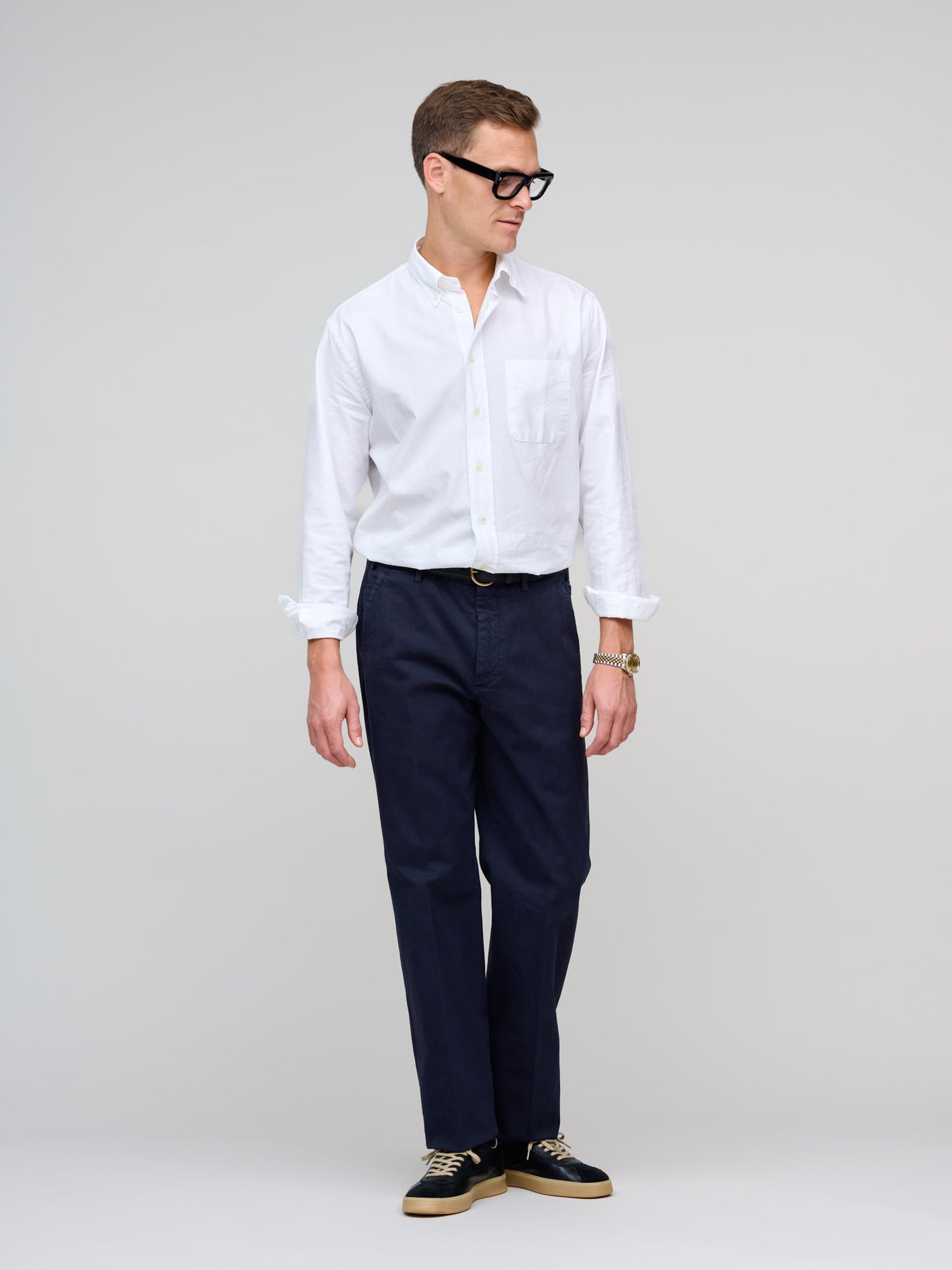 Model 8 Cotton Trousers, Navy