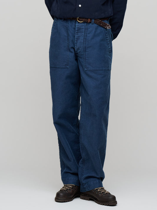 Moleskin Fatigue Trouser, Navy
