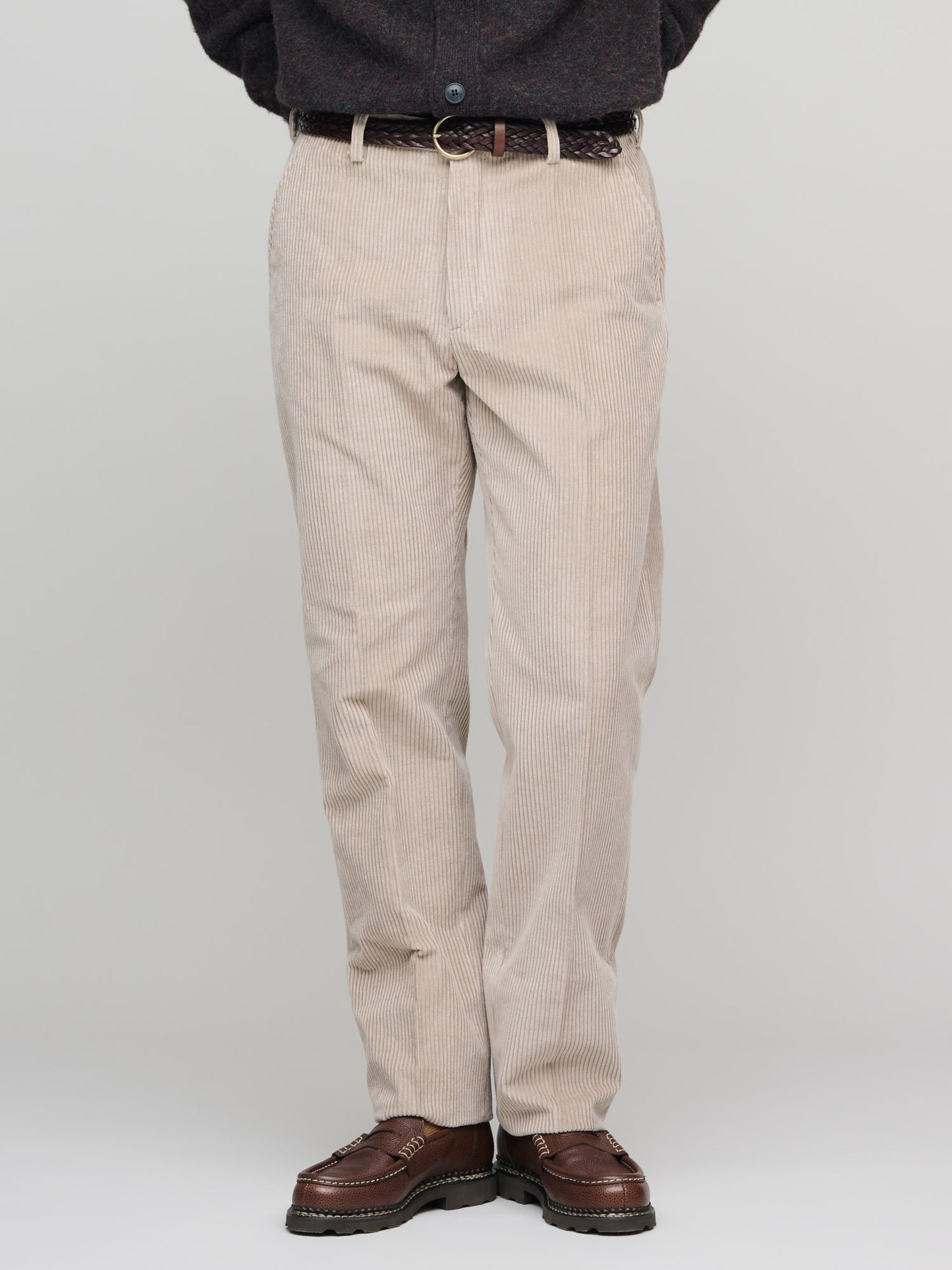 Wale Corduroy Model 8 Trousers, Beige Chiaro