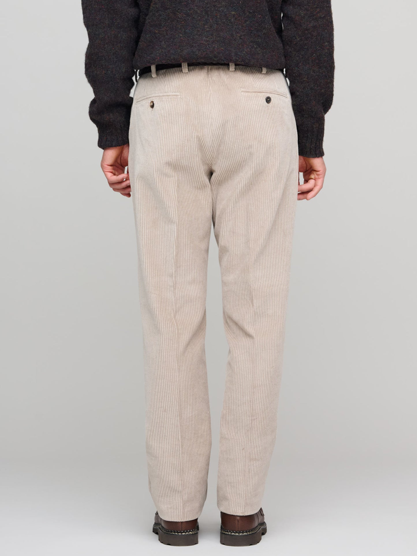 Wale Corduroy Model 8 Trousers, Beige Chiaro