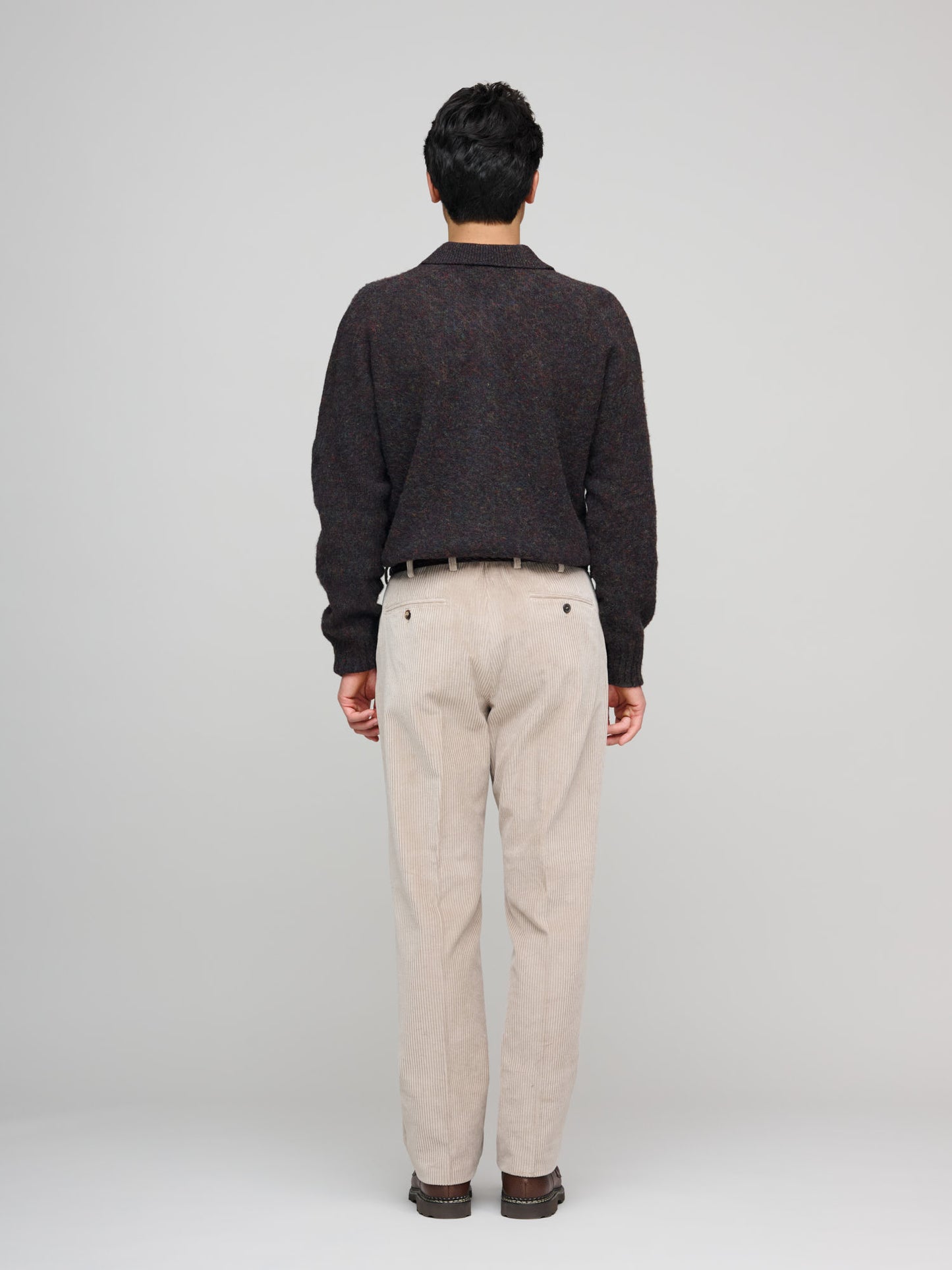 Wale Corduroy Model 8 Trousers, Beige Chiaro