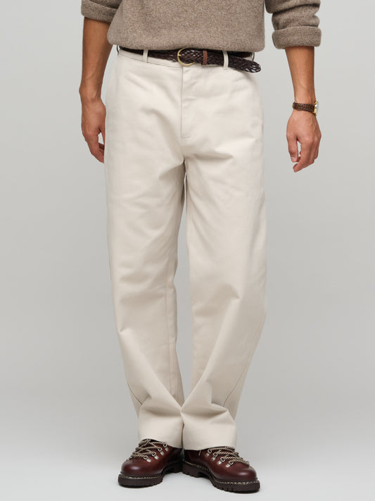 Balloon Trouser Heavy Cotton Drill, Cream